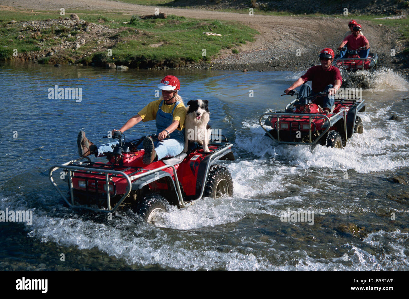 Quadbiking around a cross country circuit, Rotorua, North Island, New