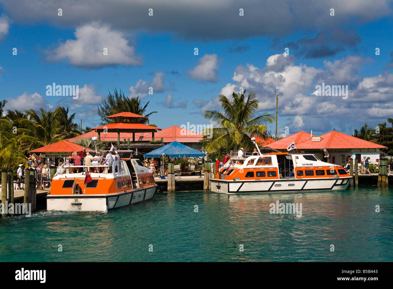 Cruise ship tenders, Princess Cays, Eleuthera Island, Bahamas 