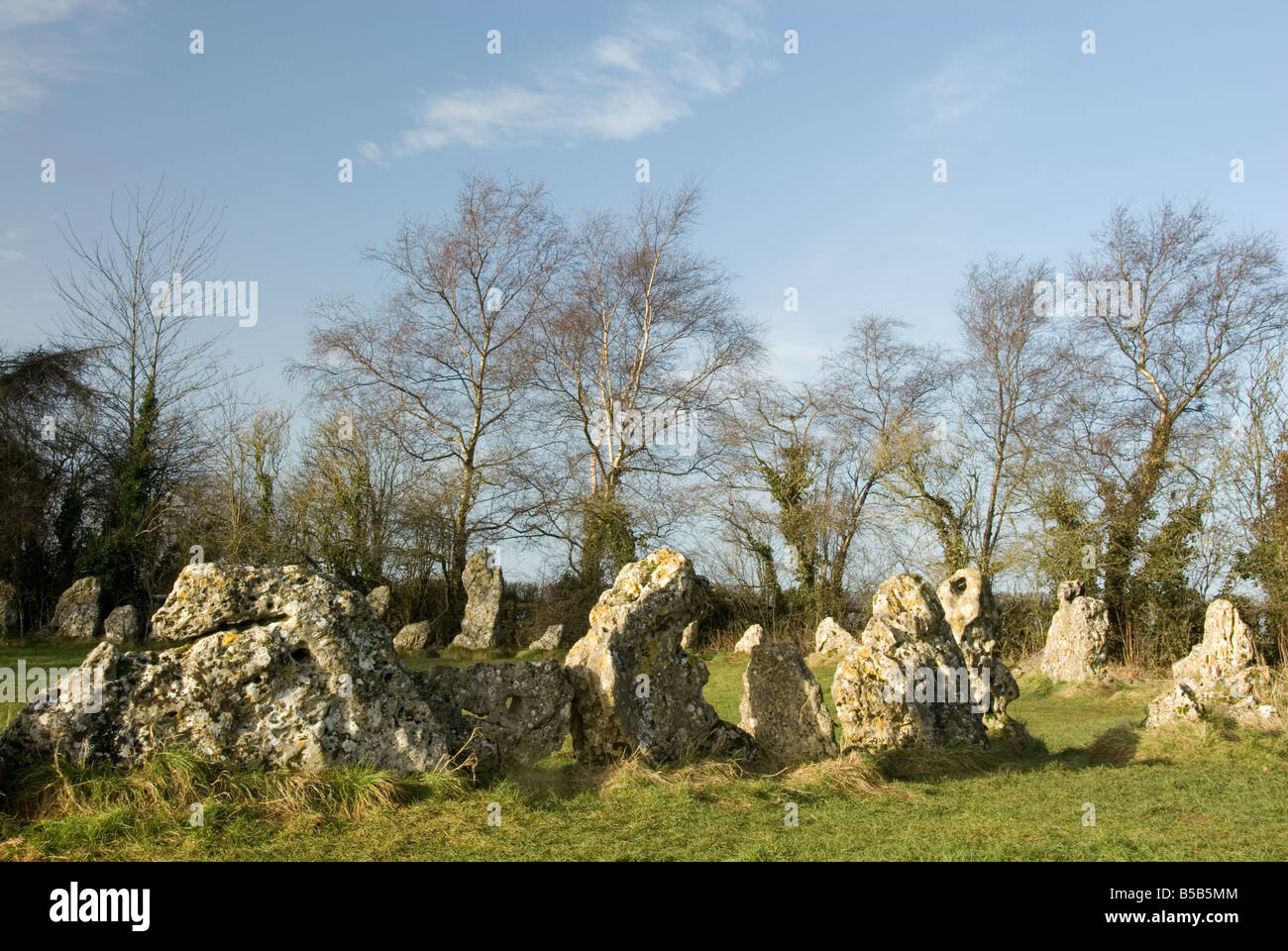 The King s Men Stone Circle The Rollright Stones Oxfordshire England Stock Photo