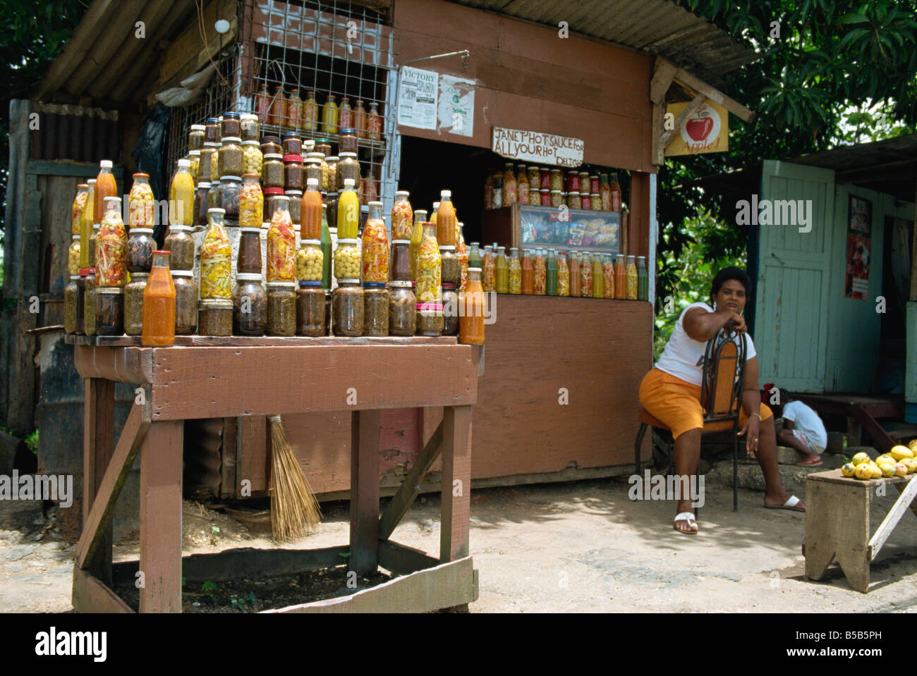 Pickles for sale Trinidad West Indies Caribbean Central America Stock