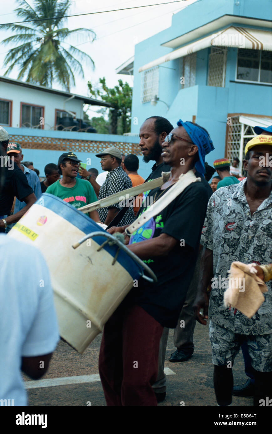 Steel Band Festival Point Fortin Trinidad West Indies Caribbean Central America Stock Photo