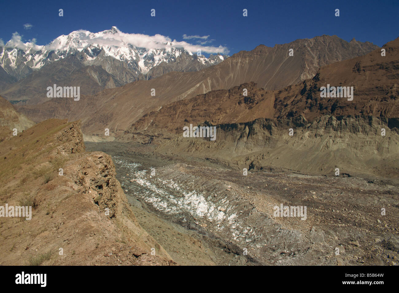 Hopar Glacier Hunza Pakistan Asia Stock Photo
