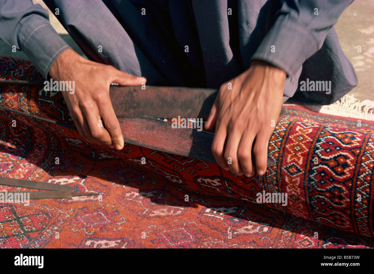 Carpet factory Quetta Pakistan Asia Stock Photo