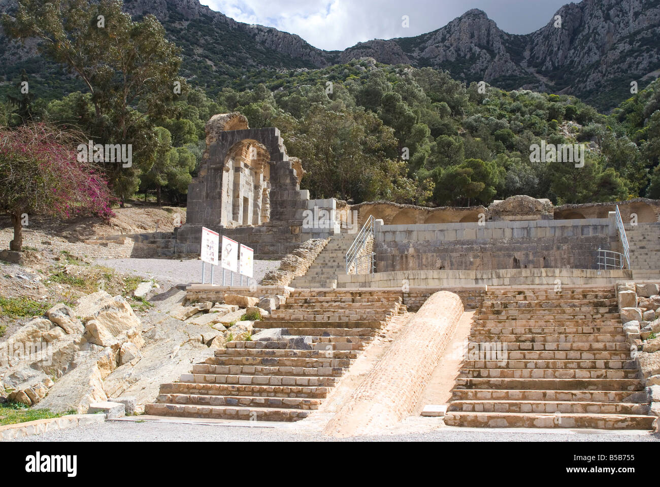 Source of the water that flowed via the aqueduct all the way to Carthage, Zaghouan, Tunisia, North Africa, Africa Stock Photo