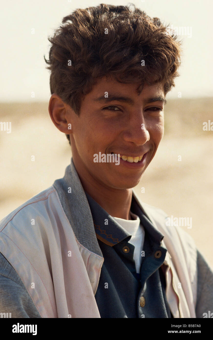 A 15 year old Tunisian boy, Douz, Tunisia, North Africa, Africa Stock Photo