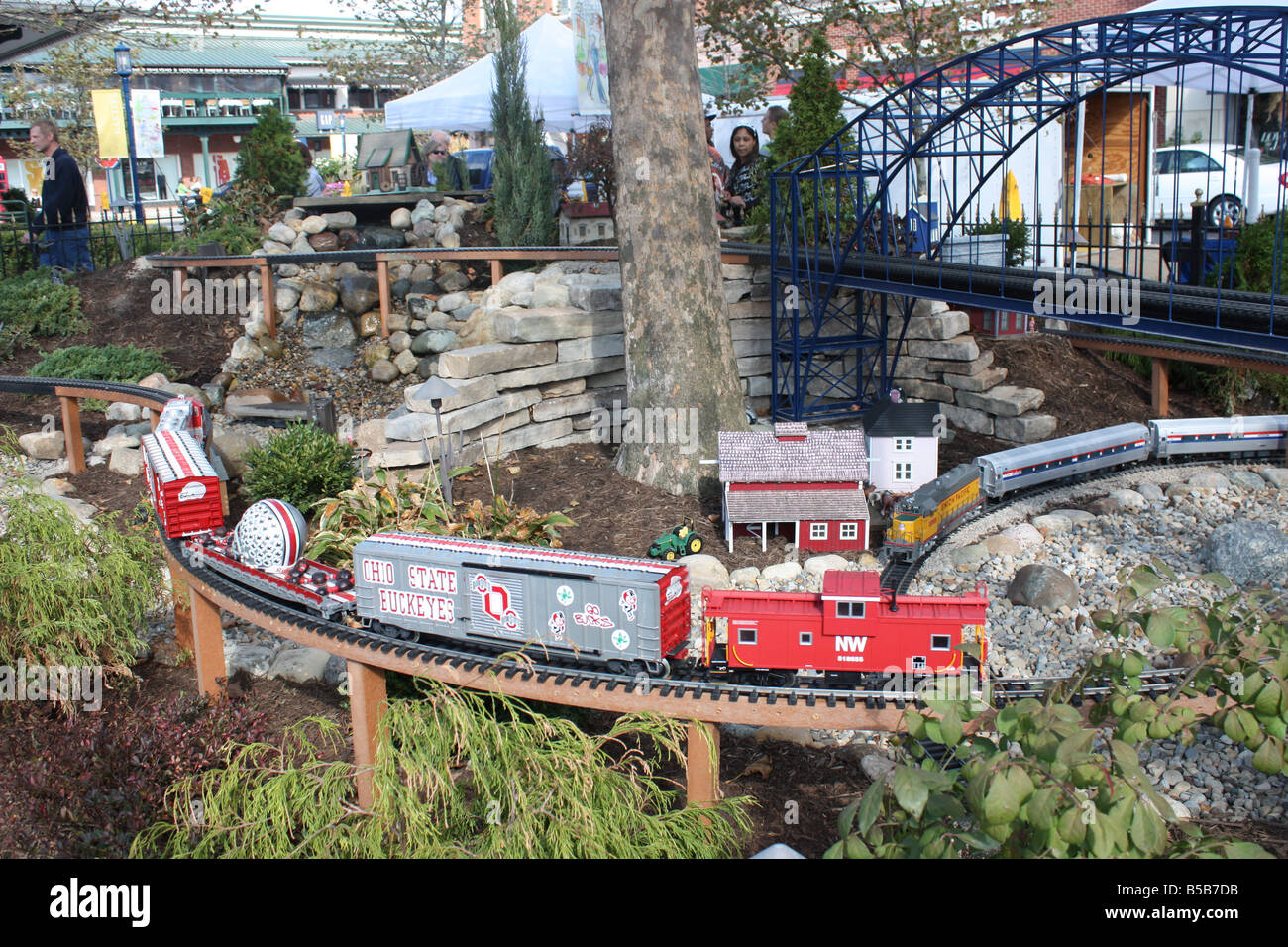 Toy Train at Easton Mall Columbus Ohio Stock Photo Alamy