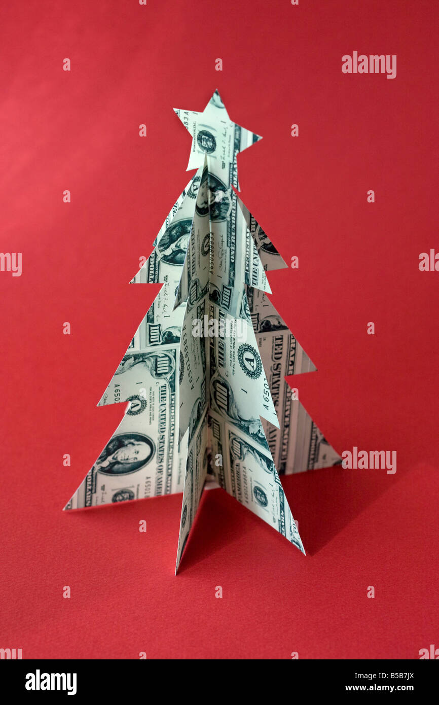 Christmas Tree Made Of Money Stock Photo 20531138 Alamy