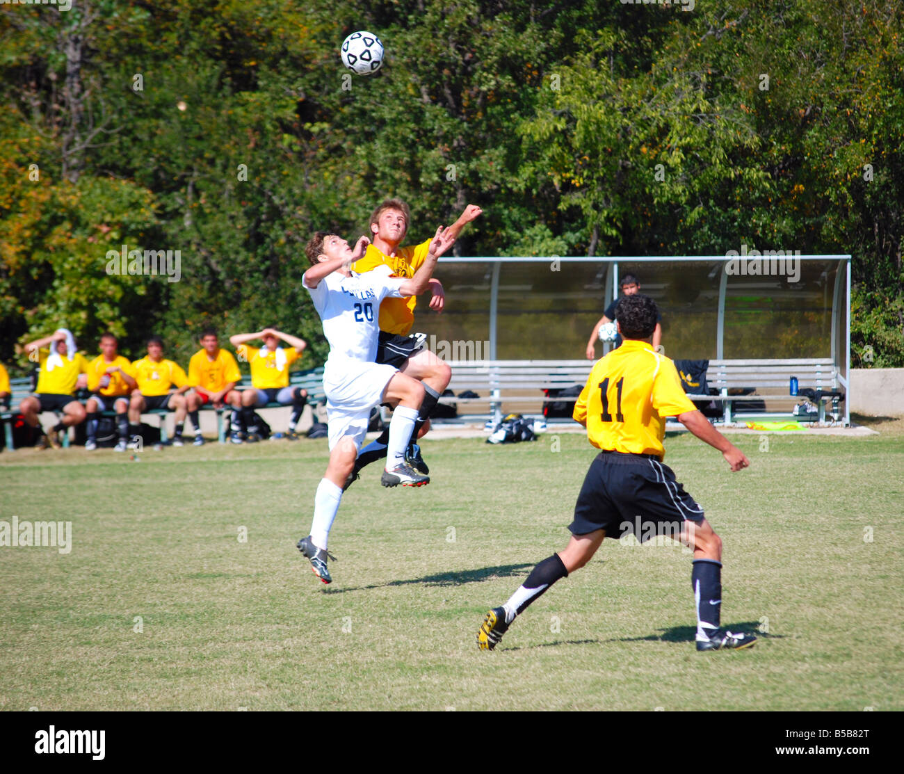 Men's soccer game (College - Division III) Stock Photo