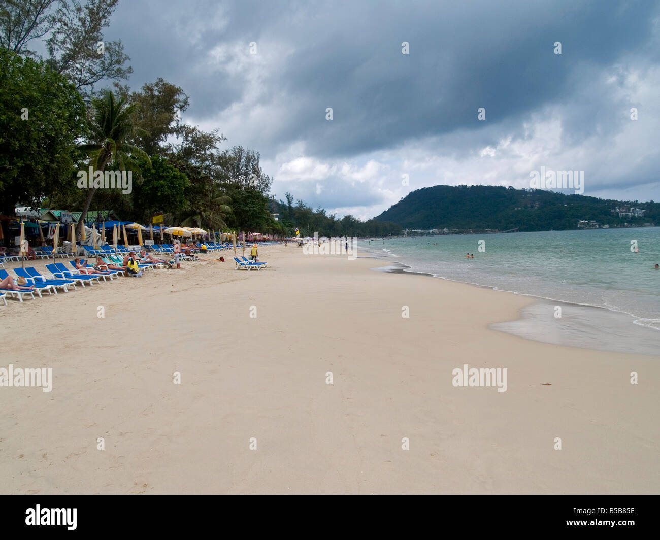 empty Patong beach during the rainy season in Phuket Thailand Stock Photo Alamy