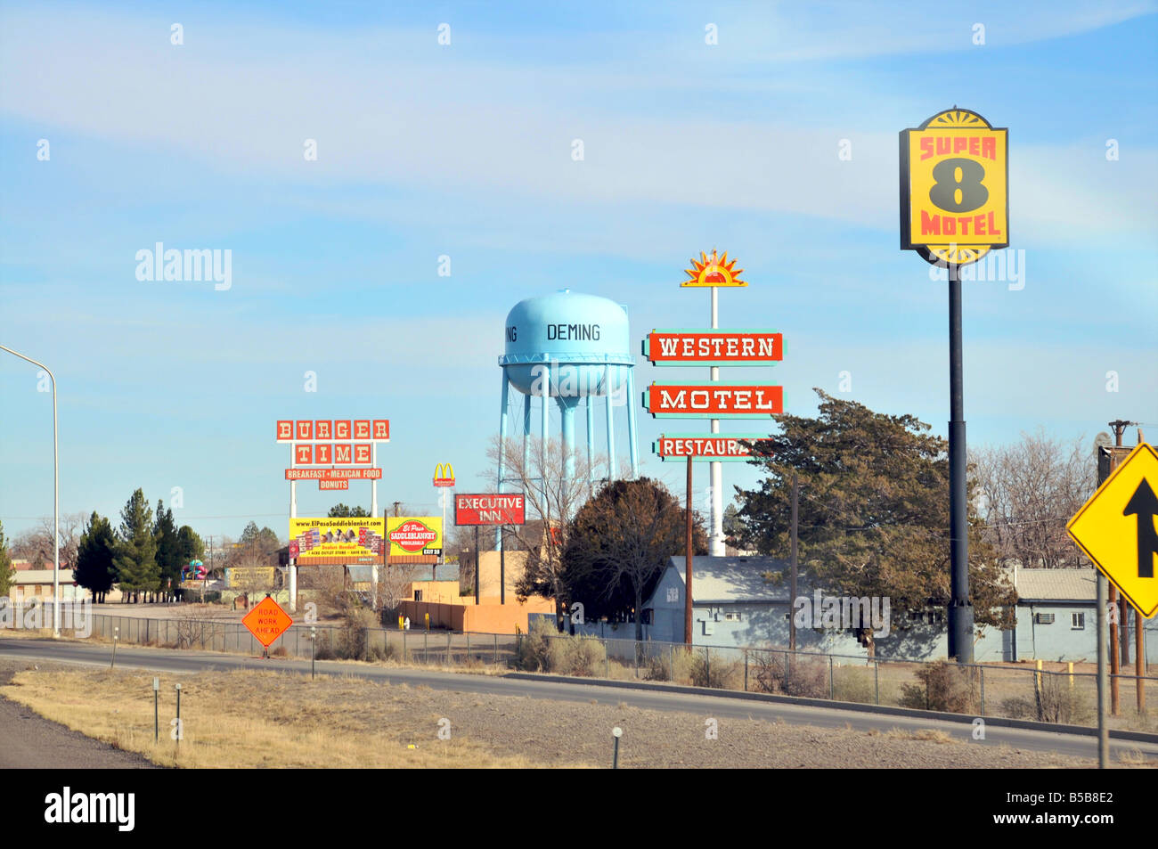 Water tower in Deming, New Mexico Stock Photo