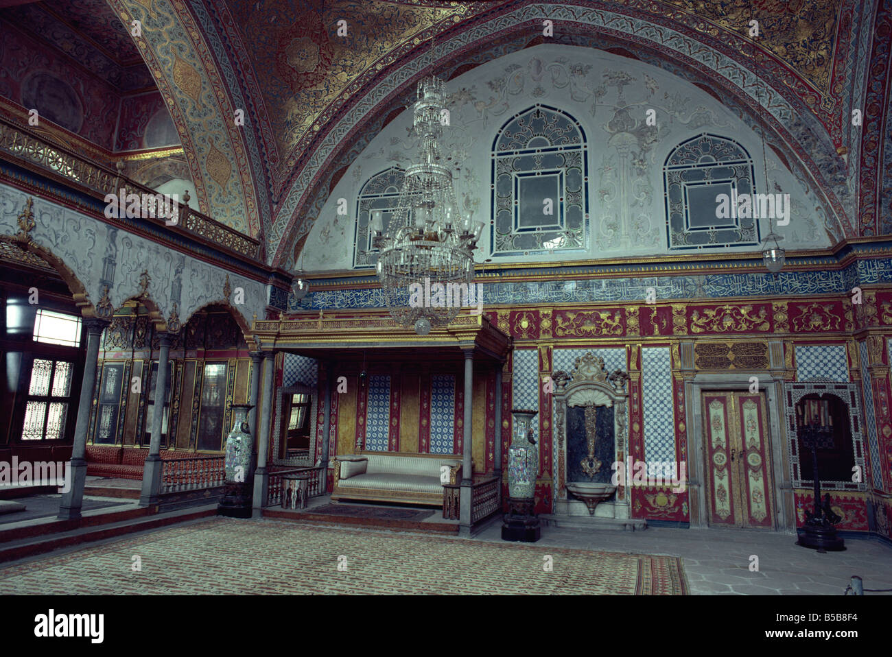 Main reception room the Harem Topkapi Palace Istanbul Turkey Europe Stock Photo