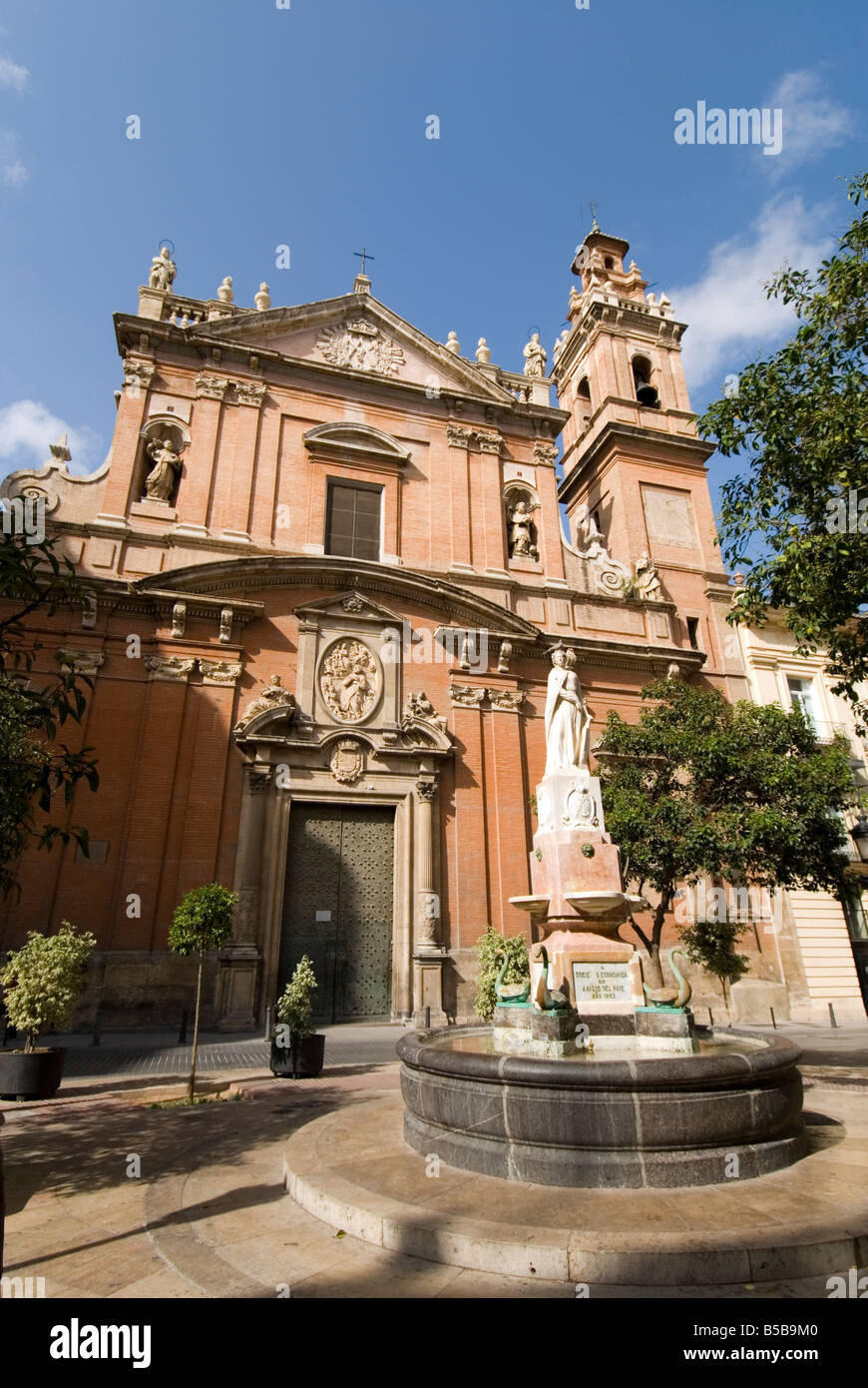 Church of Iglesia de San Vicente Ferrer on Plaza San Vicente Ferrer in the historical centre of Valencia Spain Stock Photo
