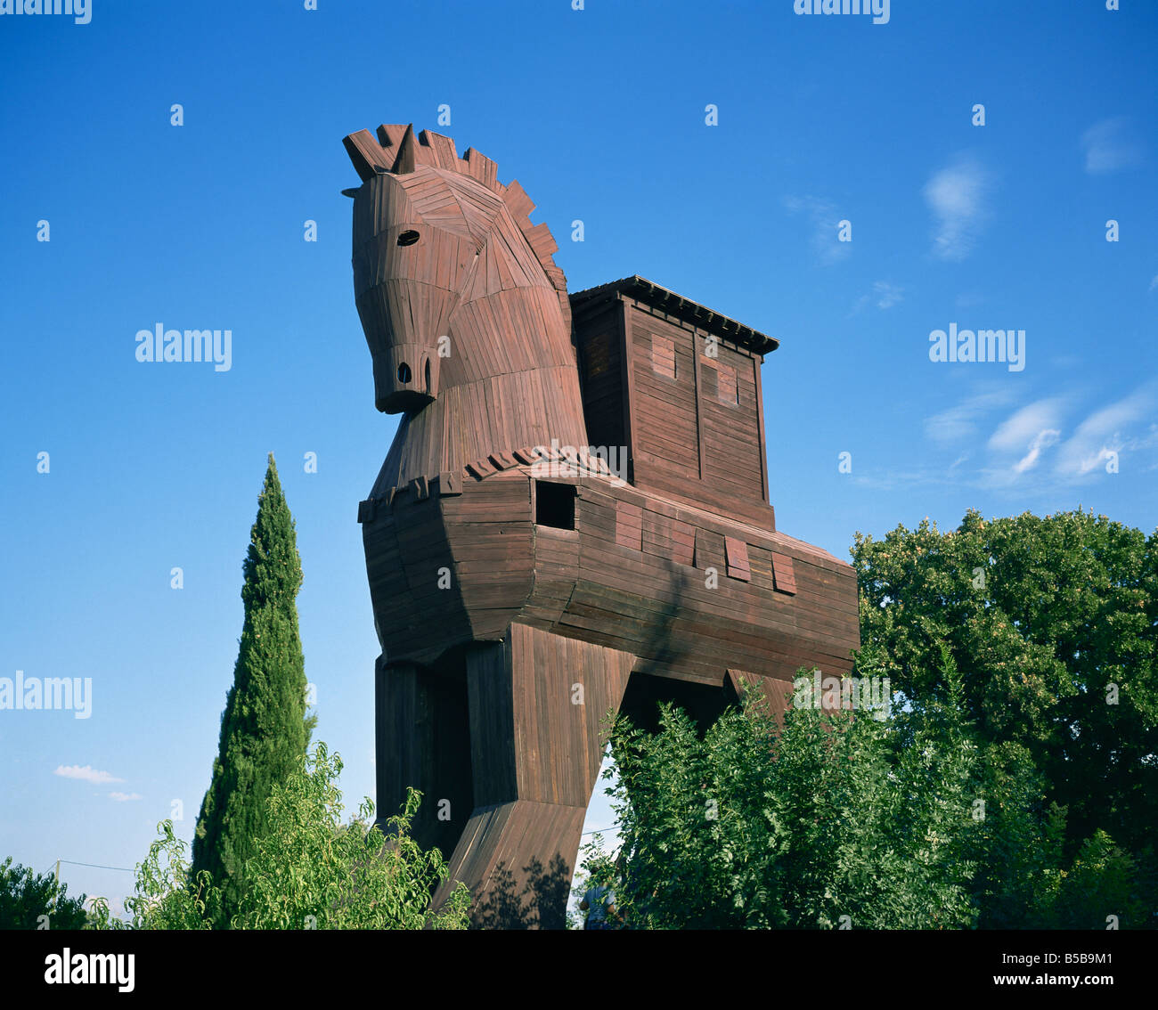 Replica Trojan Horse Troy Turkey K Wilson Stock Photo