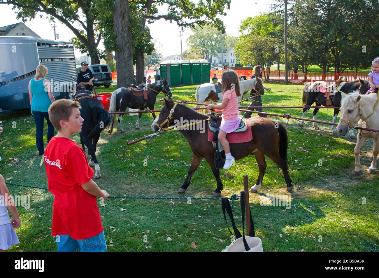 Pony Ride Stock Photo Alamy
