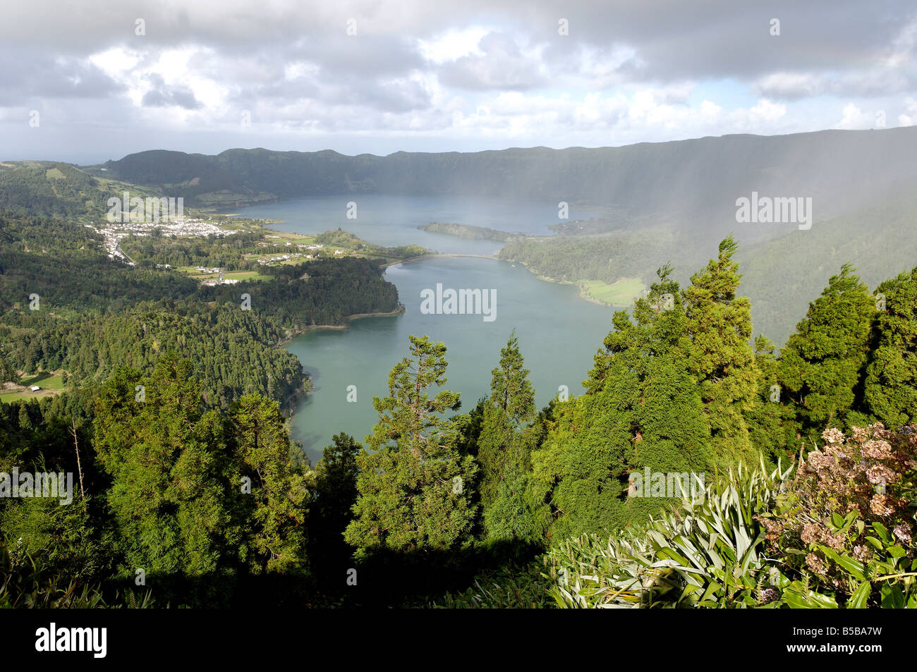 Sete Citades Lake, Sao Miguel Island, Azores, Portugal, Europe Stock Photo