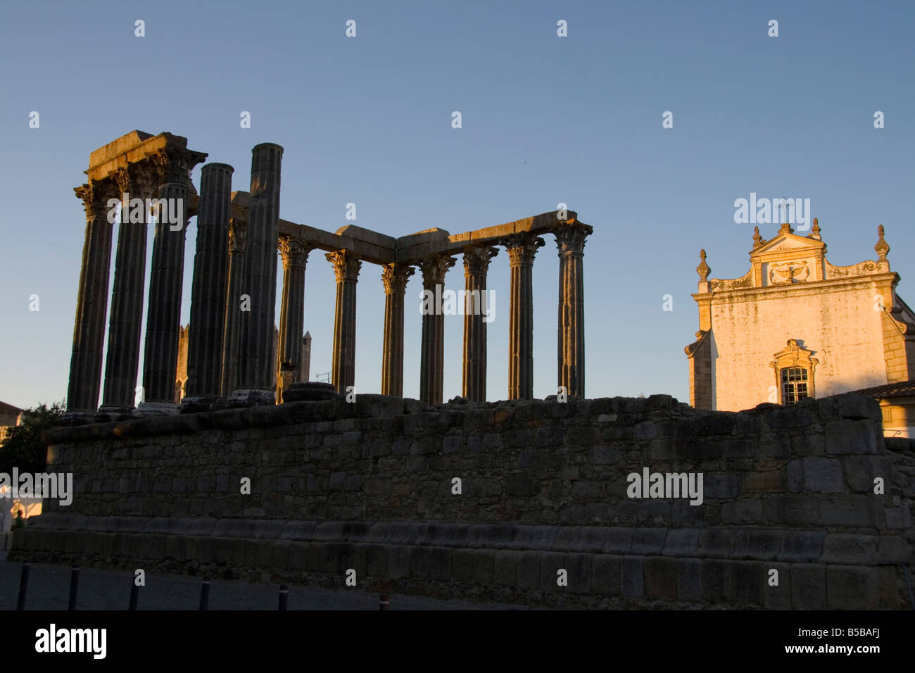 Roman temple, Temple of Diana, Evora, Alentejo, Portugal, Europe Stock Photo