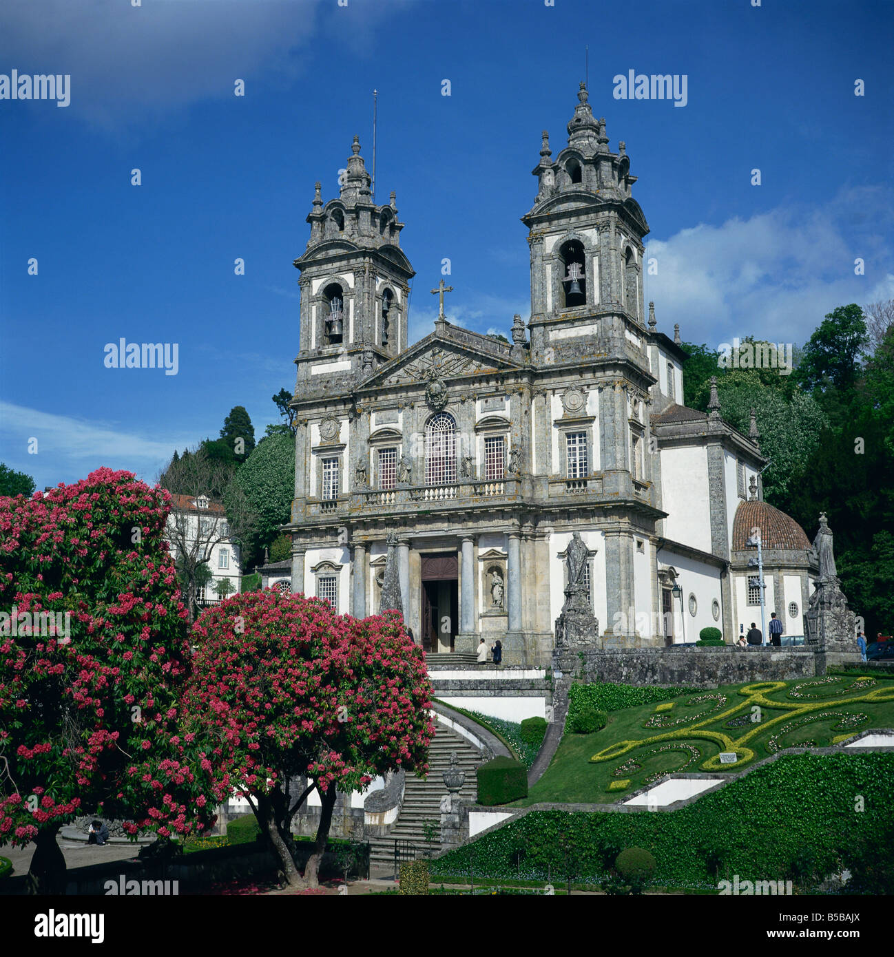 C18th Bom Jesus do Monte church in the city of Braga in the Minho region of Portugal Stock Photo
