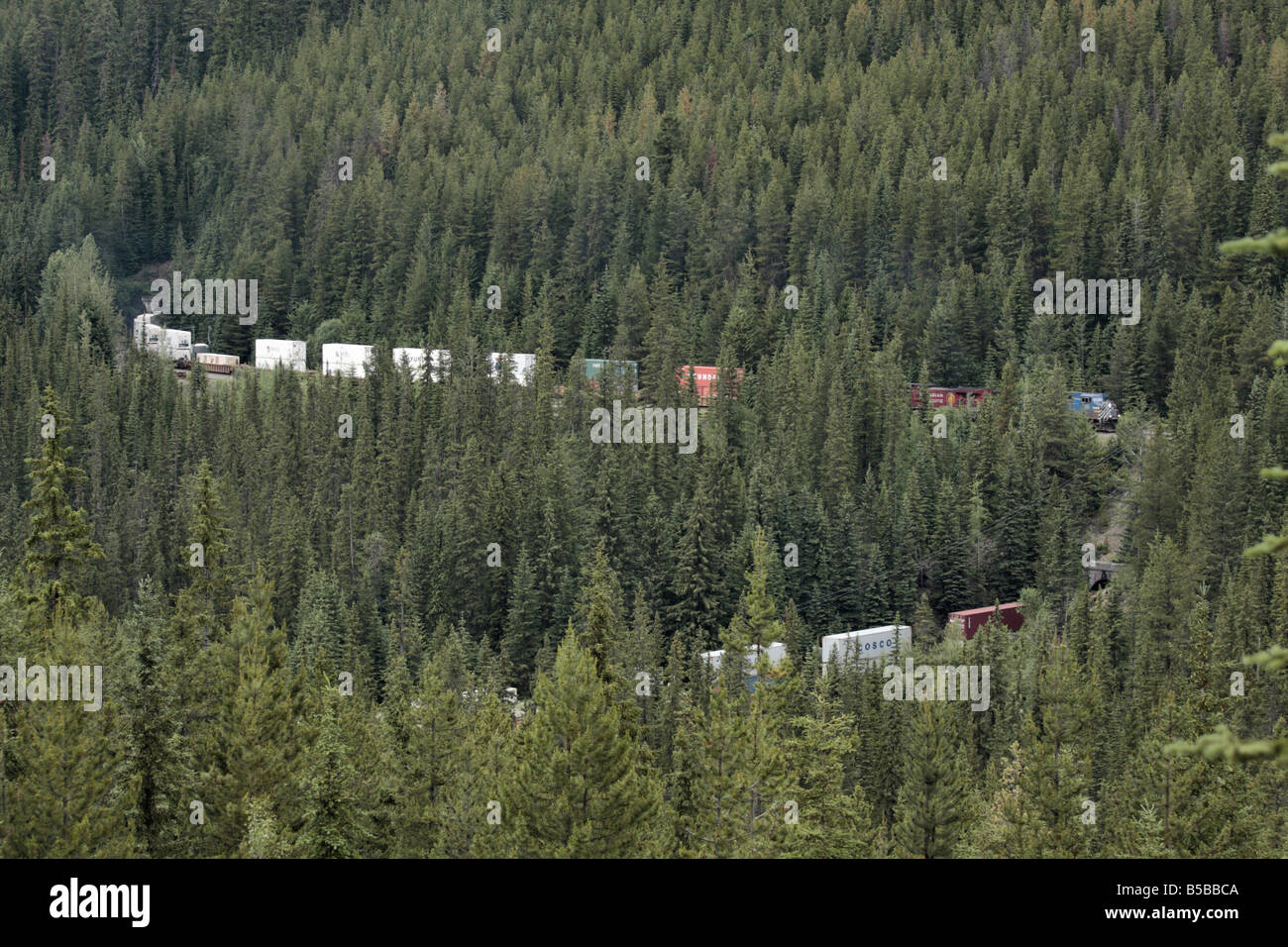 Lower Spiral Tunnel in Yoho National Park, Canada Stock Photo Alamy