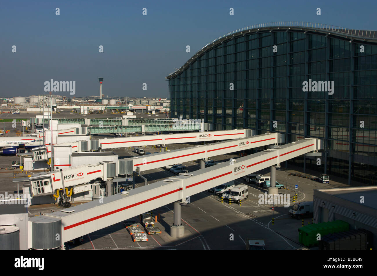 Heathrow Airport Terminal 5 in 2008, London, England, Europe Stock Photo