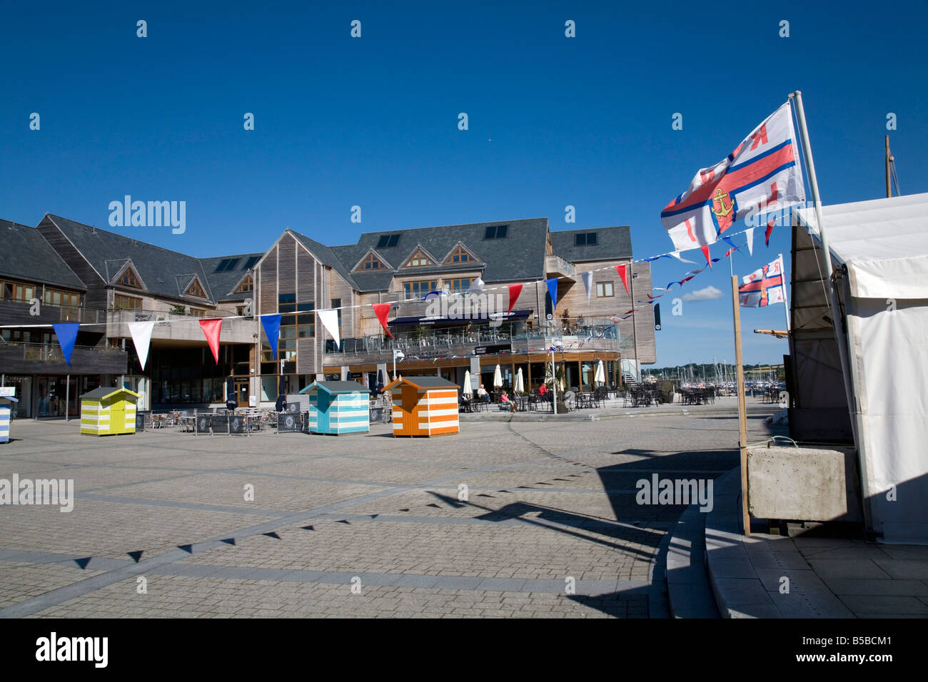 wharf at falmouth cornwall Stock Photo