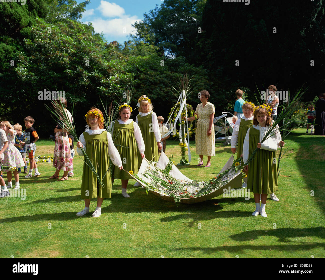 Rushbearing ceremony Grasmere Cumbria England United Kingdom Europe Stock Photo