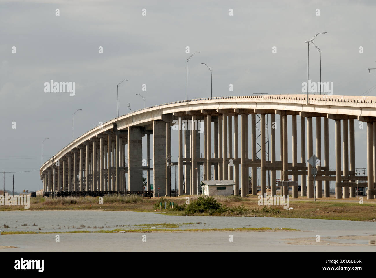 Padre Island bridge in Corpus Christi, Southern Texas, USA Stock Photo