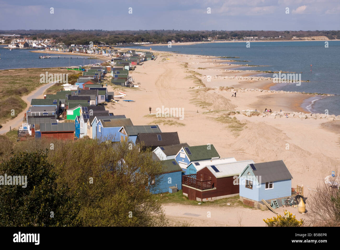 Mudeford spit or sandbank, Christchurch Harbour, Dorset, England