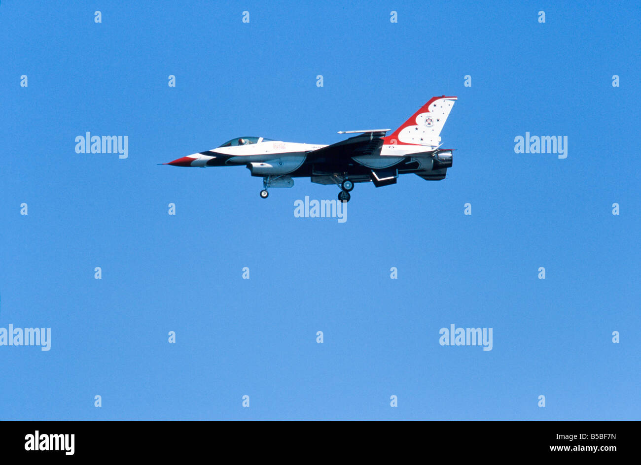 Military aircraft,US Air Force Thunderbirds flying team, in flight Stock Photo