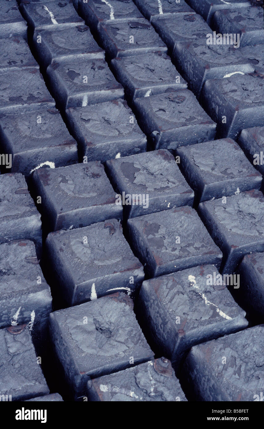iron and steel ingots alexandria iron and steel factory egypt Stock Photo Alamy