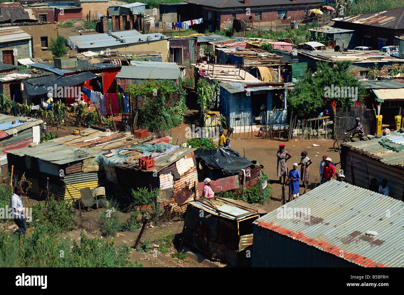 Squatter camp near Soweto Johannesburg South Africa R Cundy Stock Photo