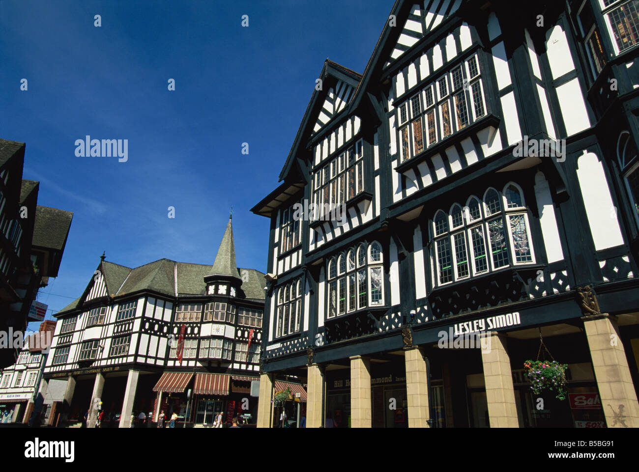 Tudor fronted buildings Knifesmithgate Chesterfield Derbyshire England United Kingdom Europe Stock Photo