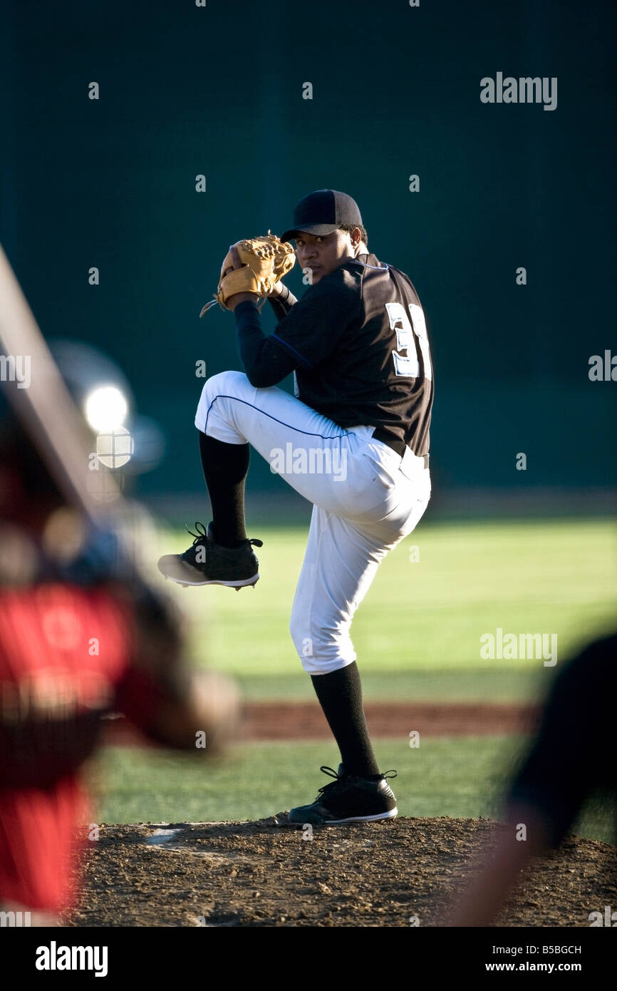 Baseball pitcher Stock Photo