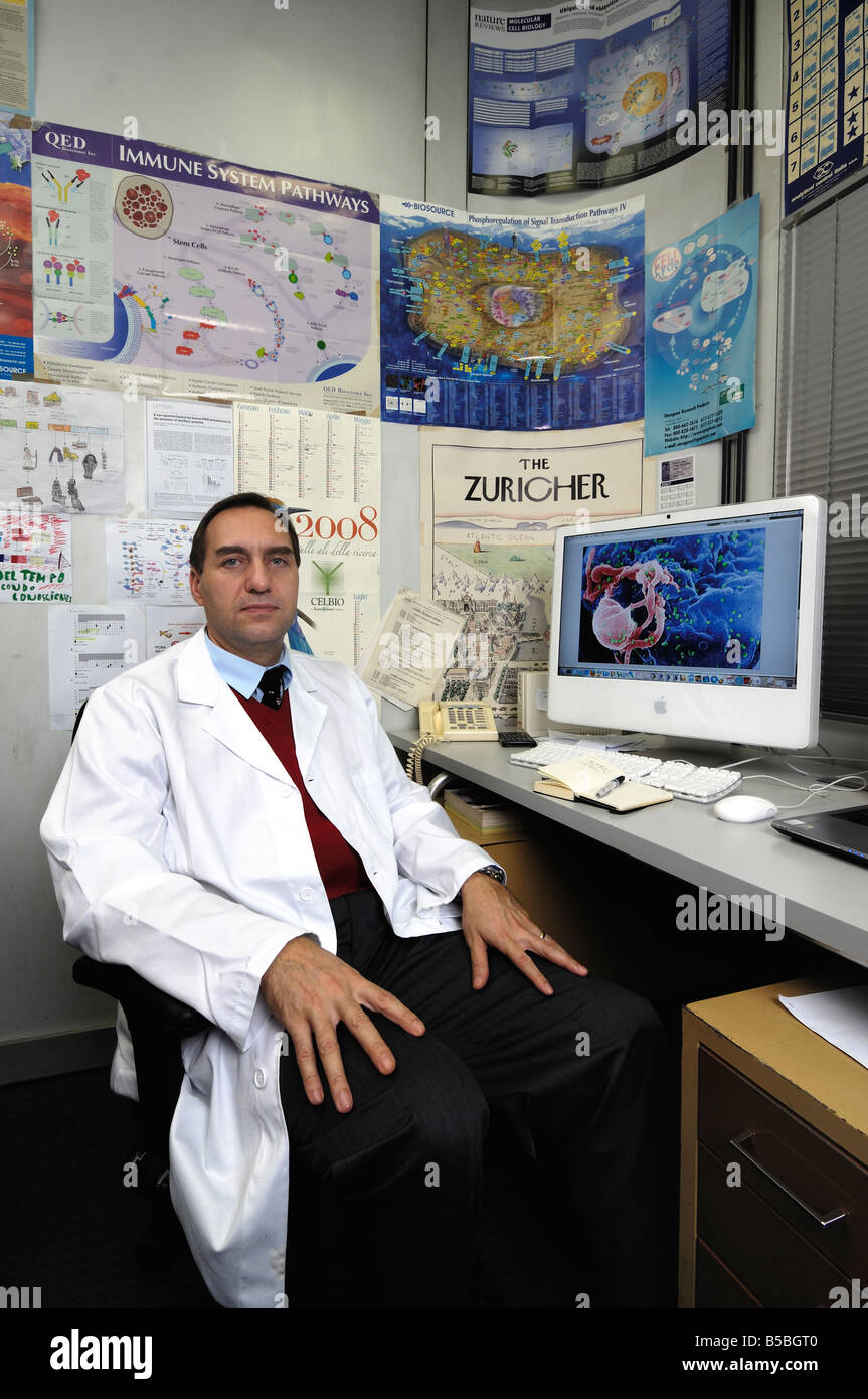 researcher and discoverer of a small molecule that can block infection info John Maga Institute for Molecular Genetics IGM Cnr Stock Photo