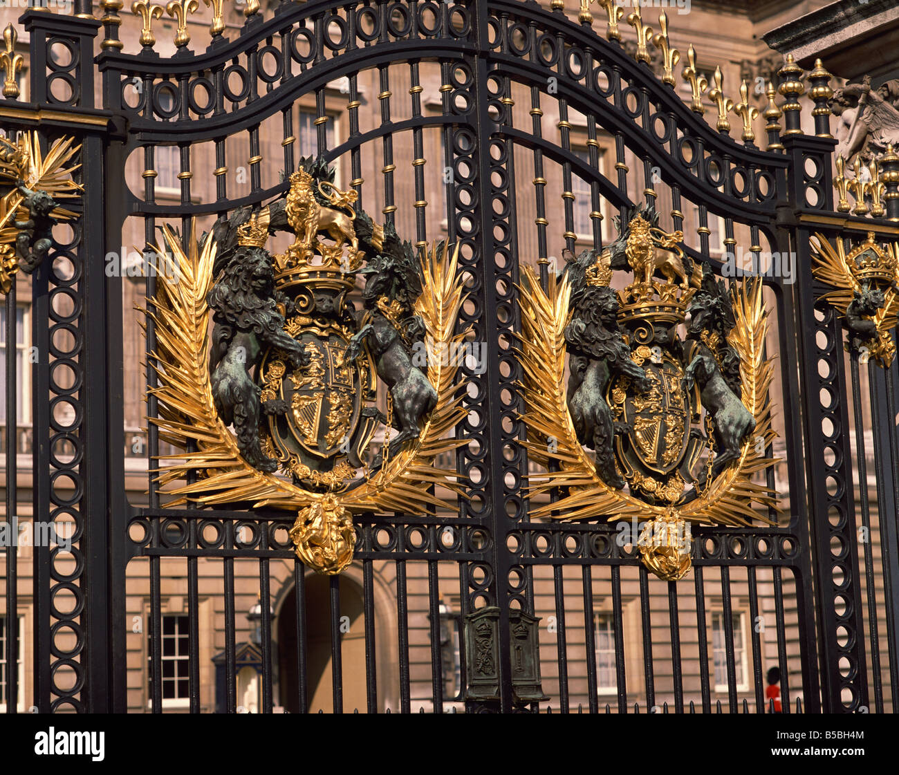 Entrance gates Buckingham Palace London England United Kingdom Europe Stock Photo