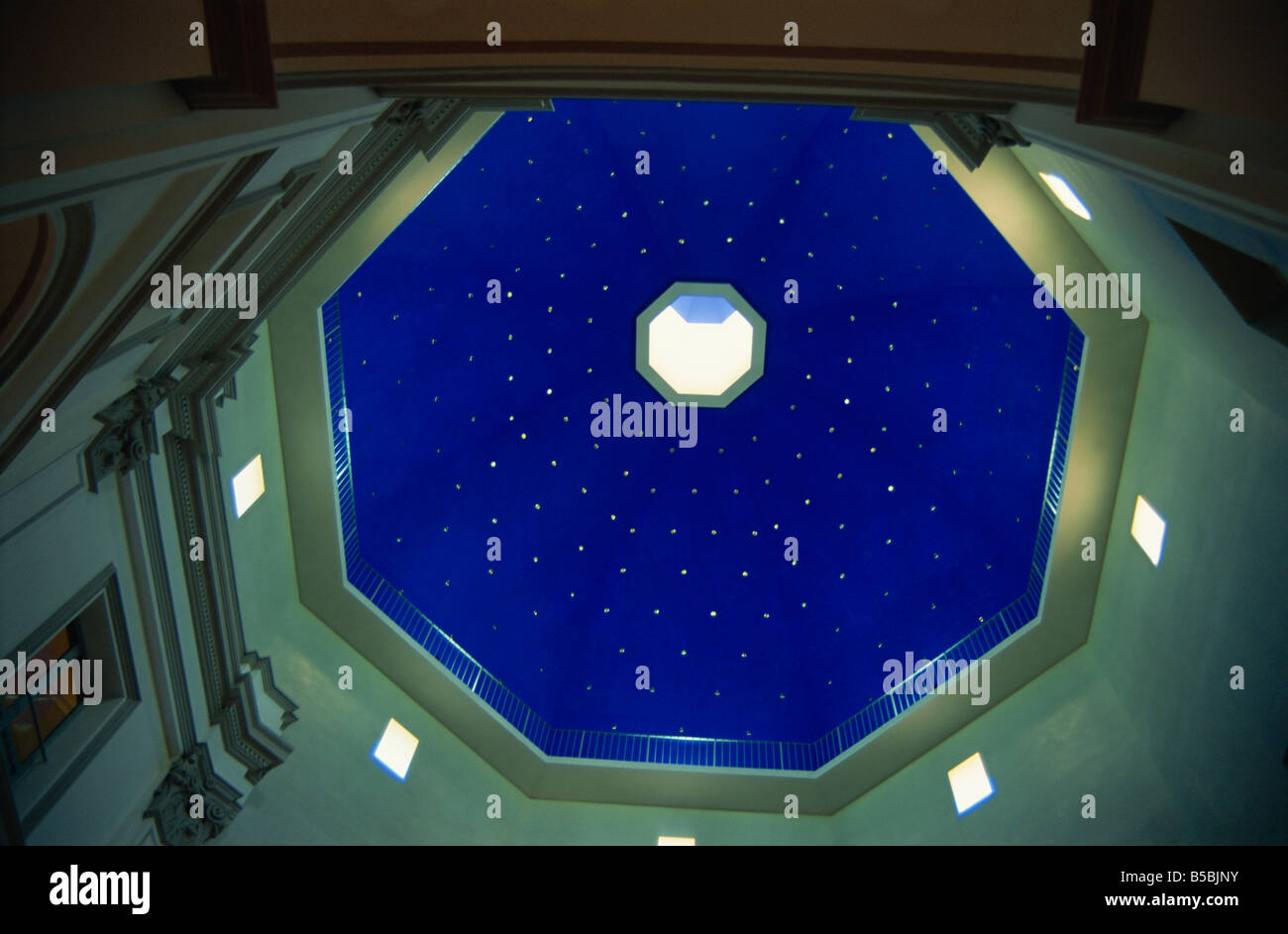 Dome in interior of the Palace of St Pius V housing the Fine Arts