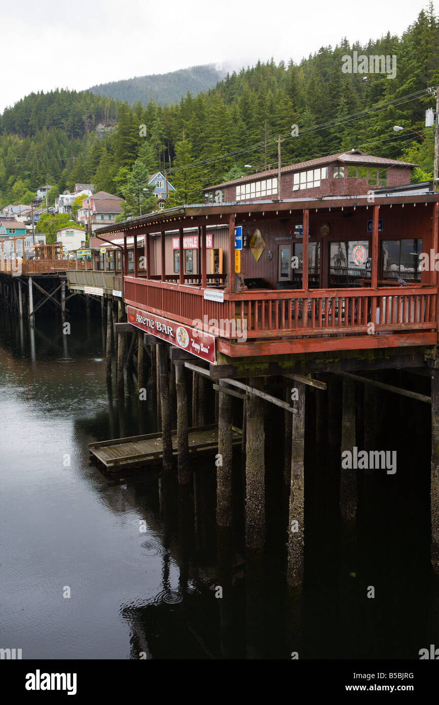 Arctic Bar on Ketchikan waterfront near port in Ketchikan, Alaska Stock