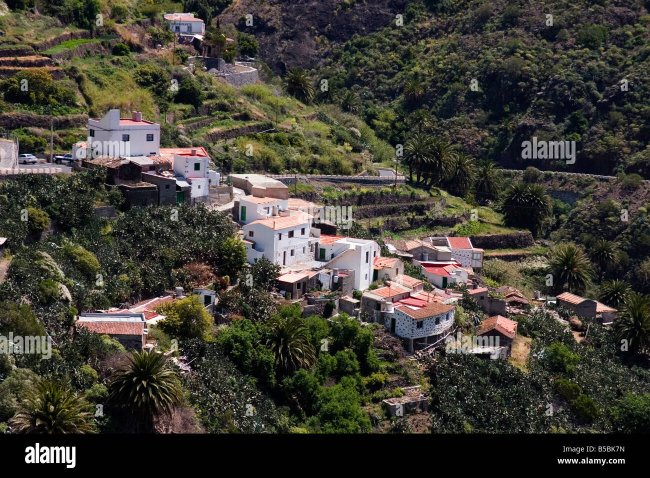 The hillside village of Masca, Tenerife, Canary Islands, Spain, Europe Stock Photo