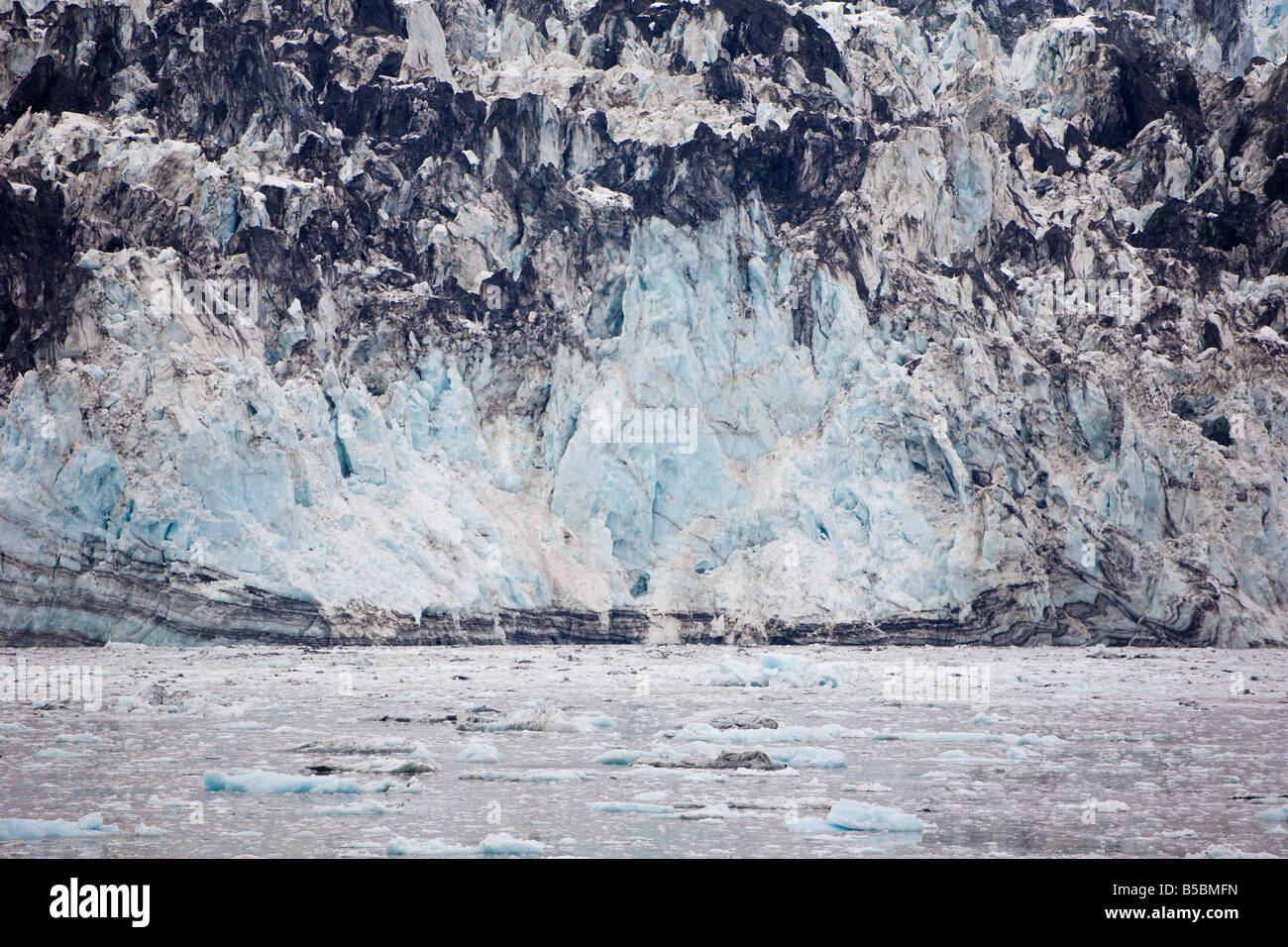 Turner Glacier flows into Disenchantment Bay and Yakutat Bay in Alaska Stock Photo