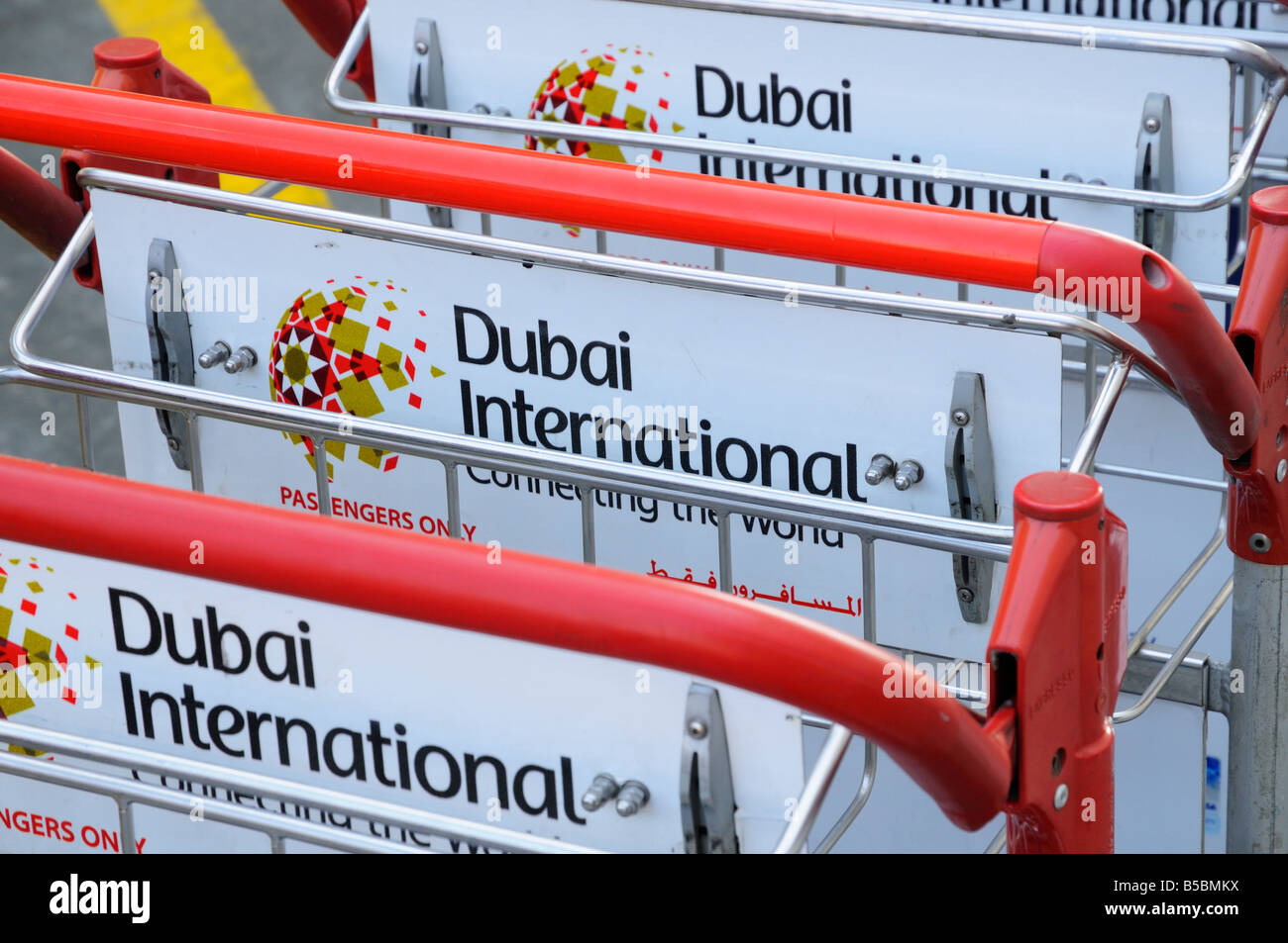 Luggage Trolleys, Dubai International Airport UAE Stock Photo Alamy