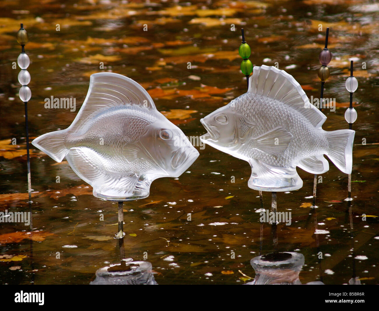 Jardins de Cristal Parc de Bagatelle Paris, Bestiaire - Lalique Stock Photo