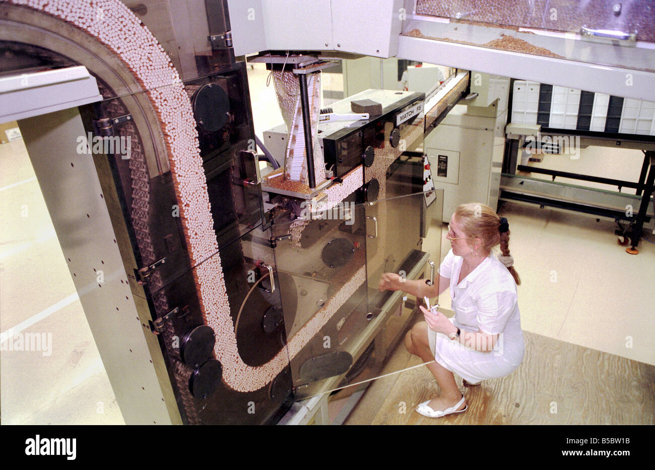 Cigarette production in the cigarette factory Reemtsma Polska