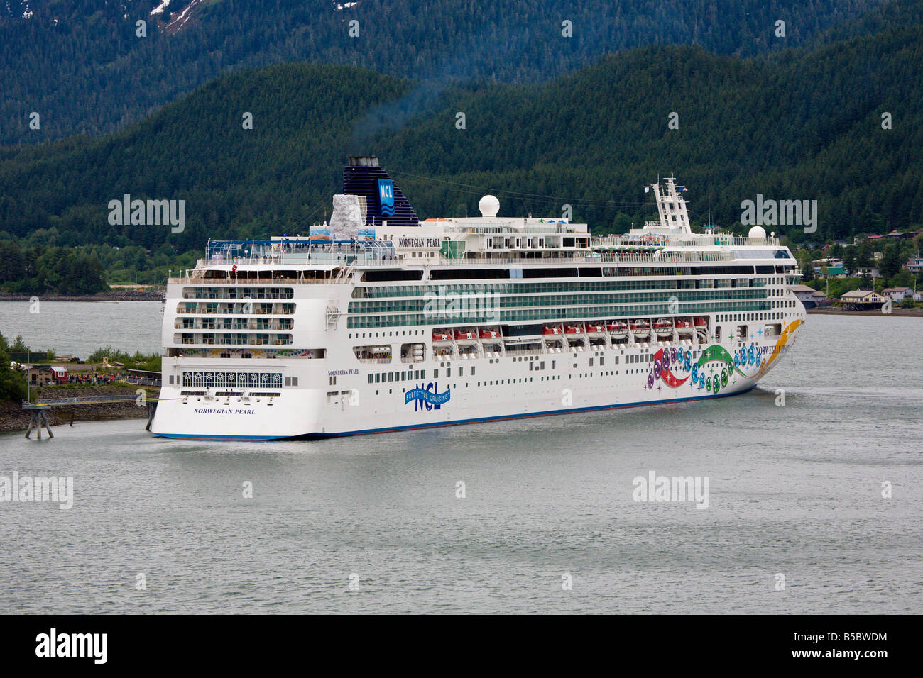 Norwegian Cruise Lines Norwegian Pearl cruise ship in port at Juneau