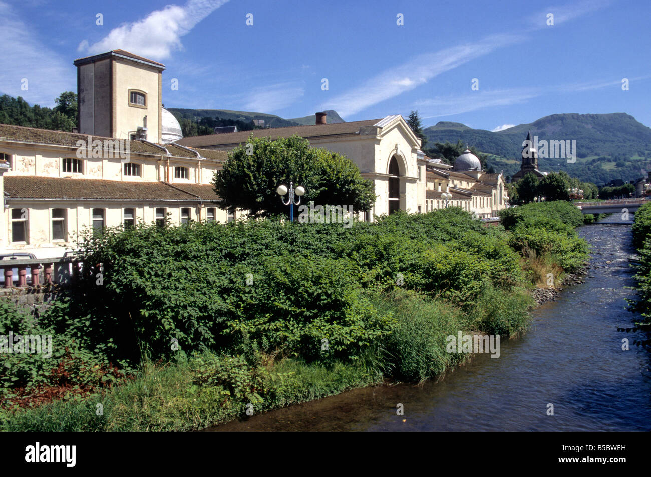 Water cure establishment of La Bourboule. Auvergne. France Stock Photo