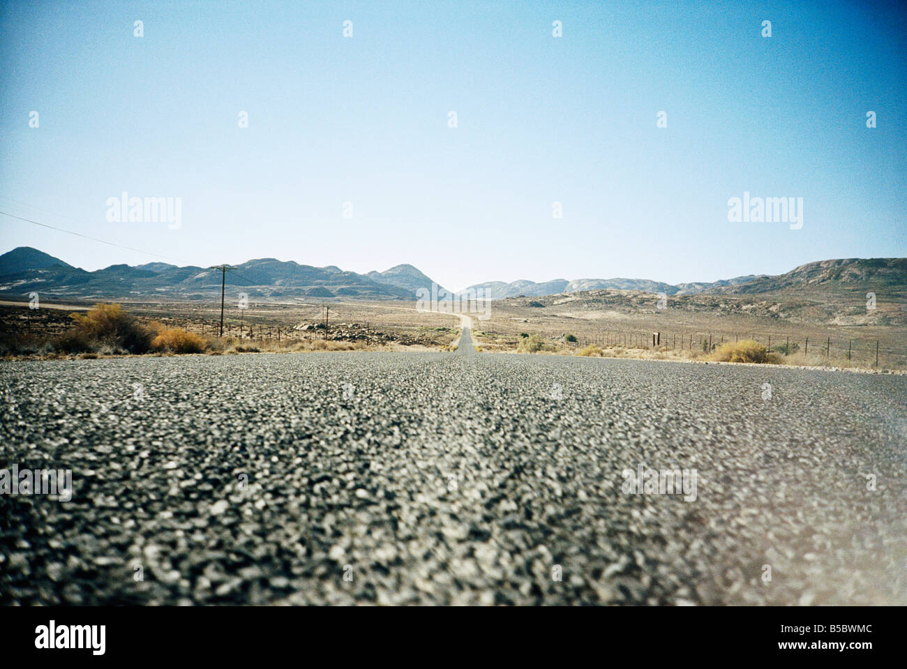 South Africa, Northern Cape, Road through landscape, surface level Stock Photo