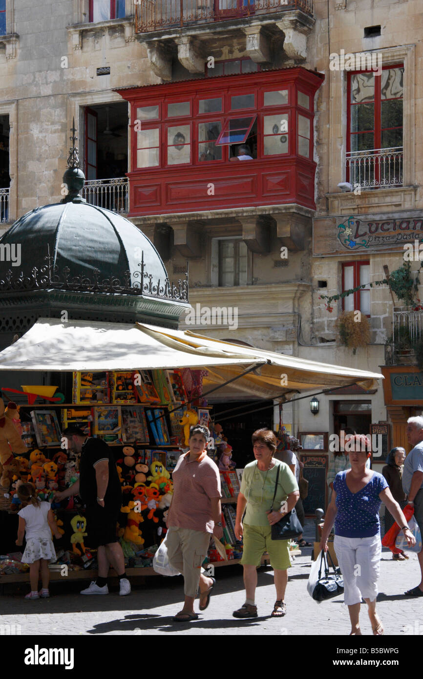 A Street Kiosk, Shop in Valletta, Malta. Stock Photo