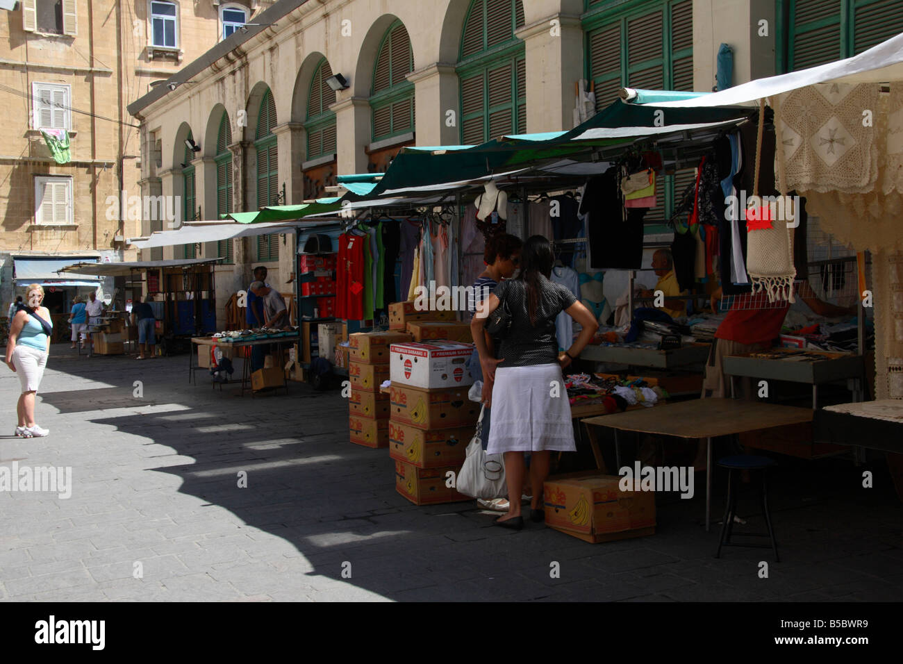 Market Stalls in Valletta, Malta Stock Photo Alamy