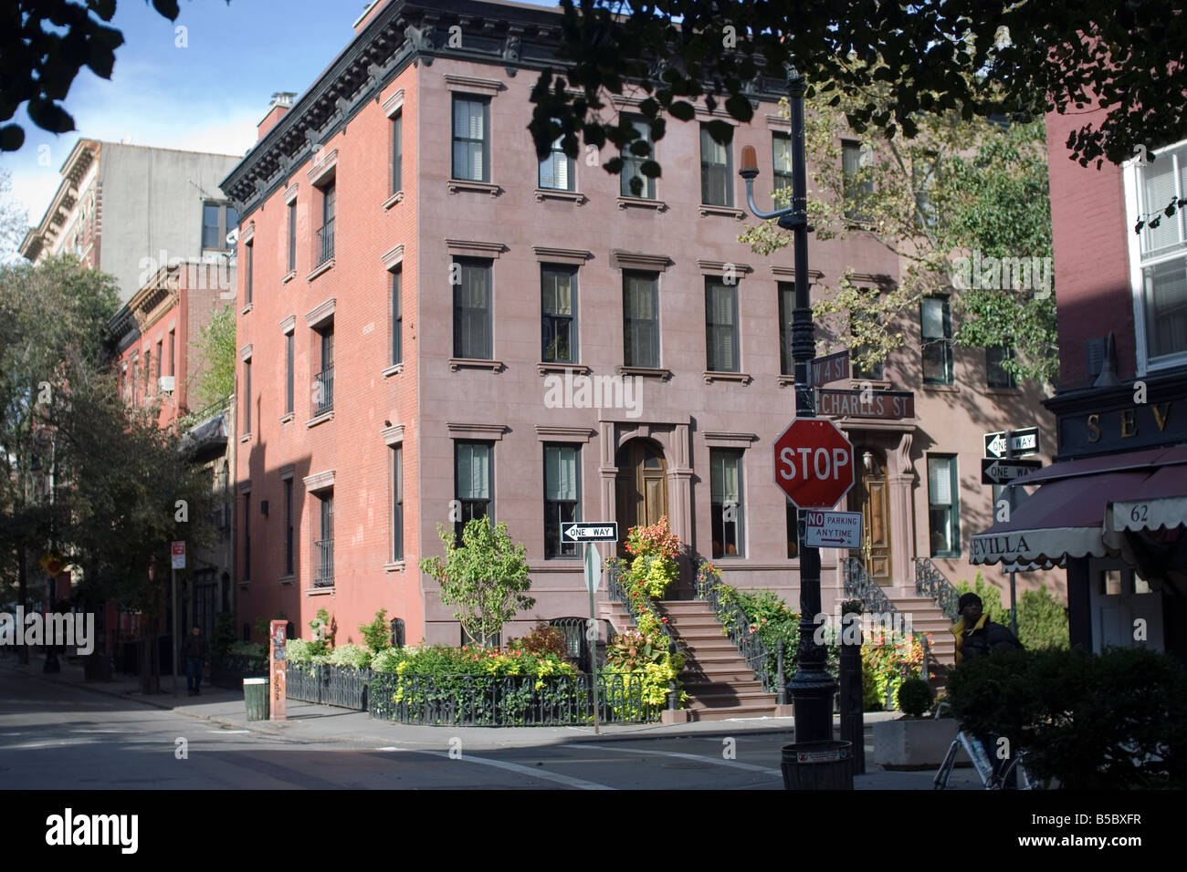 A Greenwich Village street, New York. Stock Photo