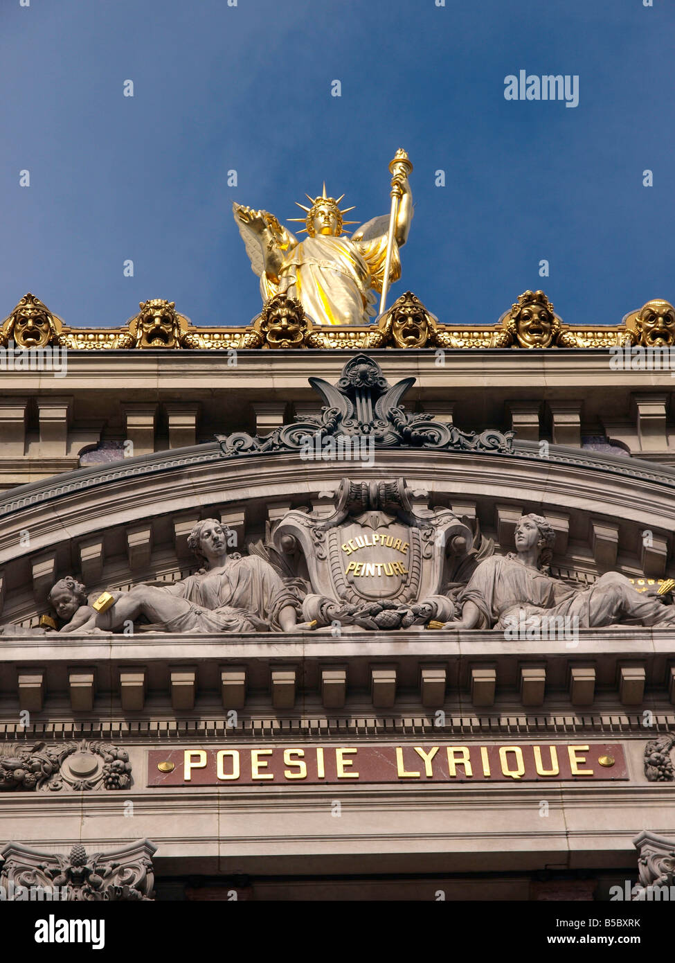 La Poesie (Poetry) by Charles Alphonse Gumery Opera Garnier Paris France Europe EU Stock Photo