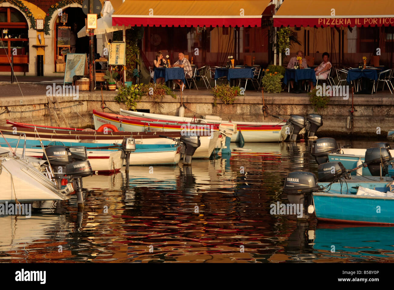 marina in Brenzone at Lake Garda Lago di Garda Italy Stock Photo