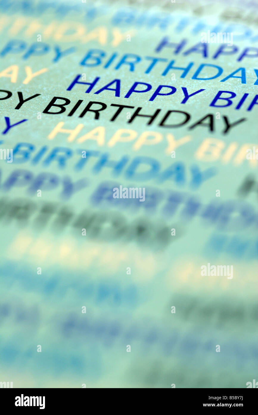 Happy birthday gift wrapping paper hi-res stock photography and images -  Alamy